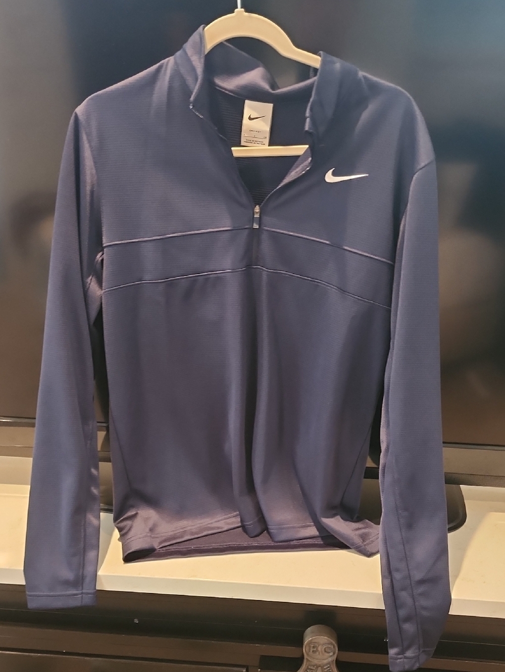 Nike Navy Blue Quarter-Zip Athletic Pullover